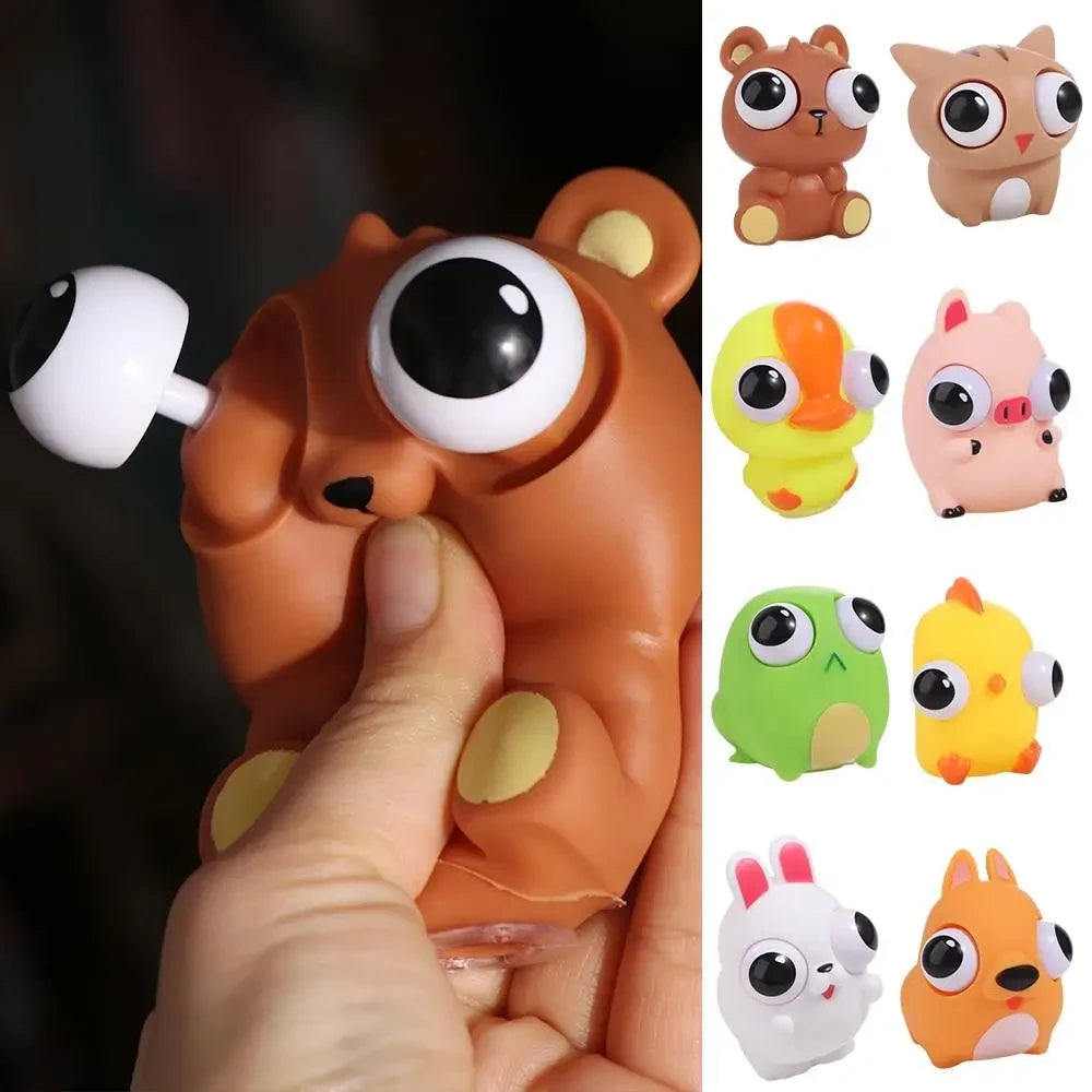 Pop Eye Animal Squeeze Toy
